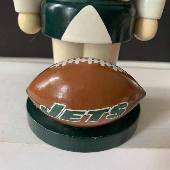 NEW YORK JETS NFL NUTCRACKER CHRISTMAS WOODEN FIGURINE 9" - Picture 6 of 8